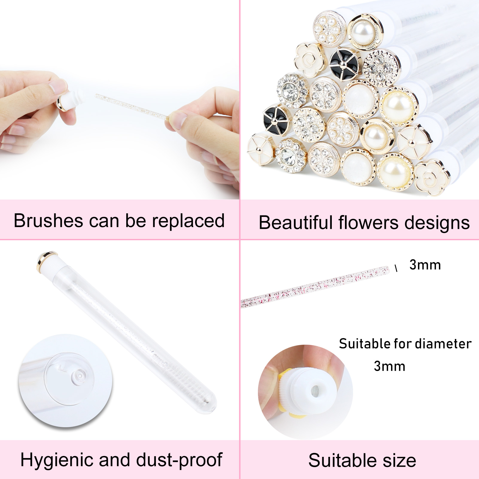 Varinhas de rímel tubo 20 pçs  - Eyelash Extension Options avaliação e preço